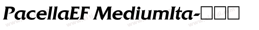 PacellaEF MediumIta字体转换